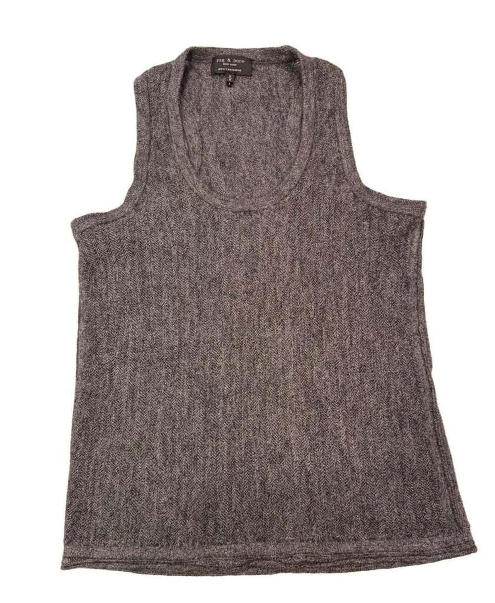 Rag & Bone Cashmere Tank Top Size M Gray Knit Sleeveless